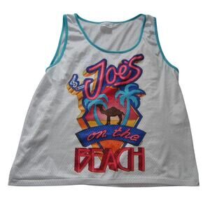 Joe's on the Beach Vintage 1993 Camel White & Blue Tank Top X-Large Fit